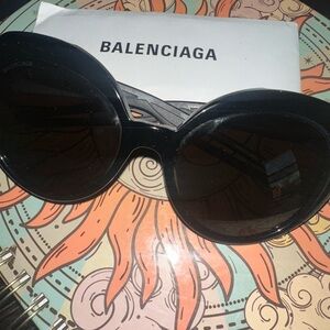 Balenciaga Glossy Black Women's Sunglasses